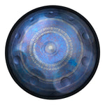 Handpan mandala 10 notes bleu, instrument hang drum mandala, handpan mandala space, Handpan, frequence 432hz, frequence 440hz, hang drum, hang, bleu