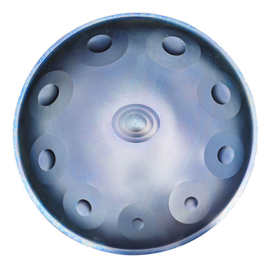 Handpan bleu, gamme B2 mystic, frequence 432hz, frequence 440hz, hang drum